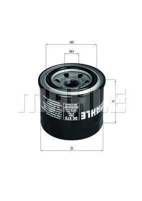Фильтр масляный двигателя OC573 MAHLE