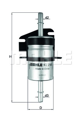Фильтр топливный KL238 MAHLE