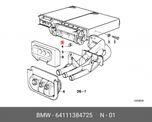 Радиатор отопителя 64 11 1 384 725 BMW