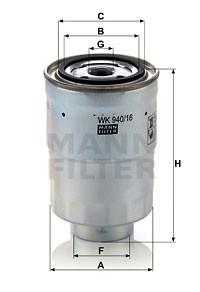 Фильтр топливный WK 940-16 X MANN FILTER