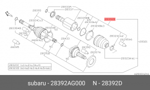 ШРУС 28392-AG000 SUBARU