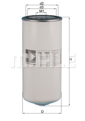 Фильтр масляный двигателя OC289 MAHLE