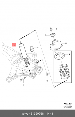 Амортизатор подвески 31329768 VOLVO
