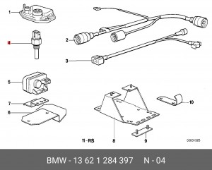 Датчик температуры охлаждающей жидкости 13 62 1 284 397 BMW