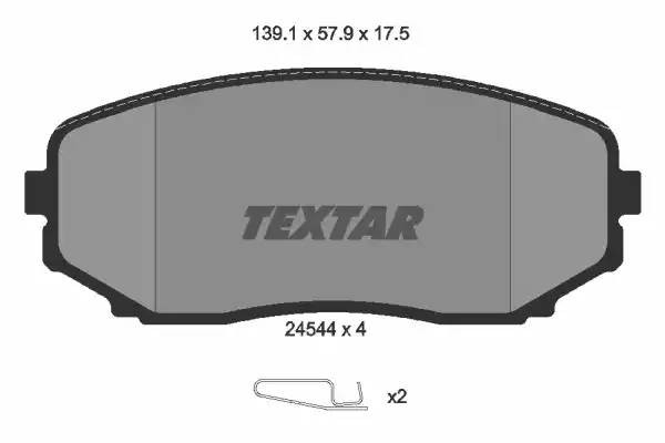 Колодки тормозные дисковые 2454401 TEXTAR