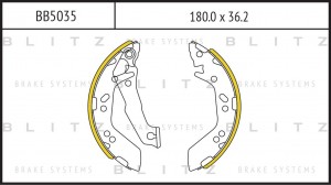 Колодки тормозные барабанные BB5035 BLITZ