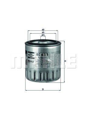 Фильтр топливный KC63/1D MAHLE