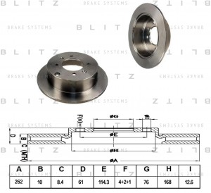 Диск тормозной BS0190 BLITZ