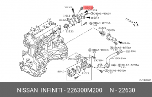 Датчик температуры охлаждающей жидкости 22630-0M200 NISSAN