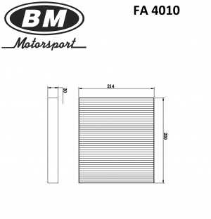 Фильтр салона FA4010 BM MOTORSPORT