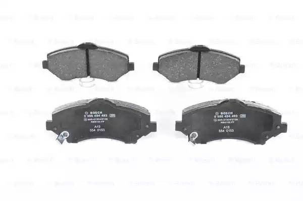 Колодки тормозные дисковые 0 986 494 493 BOSCH