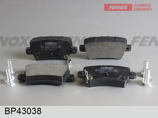 КОЛОДКИ ТОРМОЗНЫЕ ДИСКОВЫЕ ЗАДНИЕ BP43038 FENOX