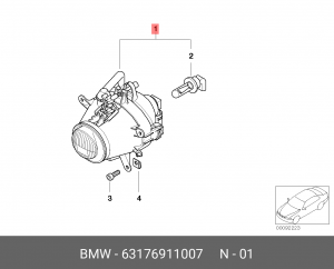 Фара противотуманная 63 17 6 911 007 BMW