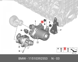 Насос - помпа системы охлаждения ДВС 11 51 0 392 553 BMW
