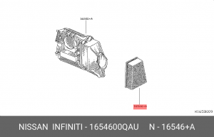 Фильтр воздушный 16546-00QAU NISSAN