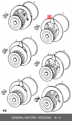 Насос - помпа системы охлаждения ДВС 90220568 DAEWOO