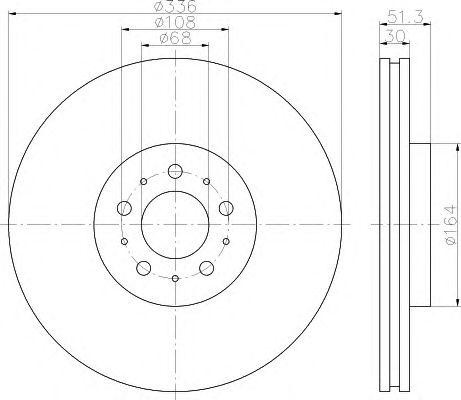 Диск тормозной 8DD 355 110-591 PAGID