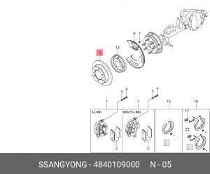 Диск тормозной 4840109000 SSANG YONG