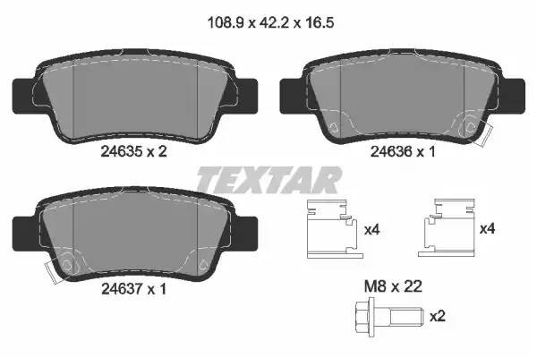 Колодки тормозные дисковые 2463501 TEXTAR