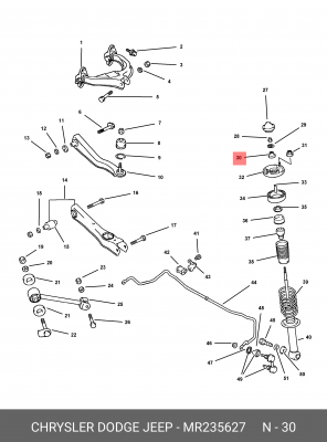 Опора амортизатора подвески MR23 5627 CHRYSLER