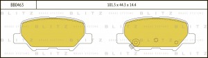 Колодки тормозные дисковые BB0463 BLITZ