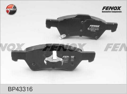 КОЛОДКИ ТОРМОЗНЫЕ ДИСКОВЫЕ ПЕРЕДНИЕ BP43316 FENOX