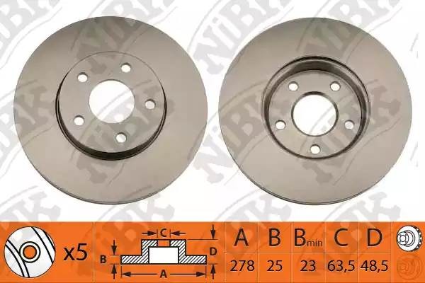 Диск тормозной RN1213 NIBK