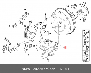 Усилитель тормозов вакуумный 34 32 6 779 736 BMW
