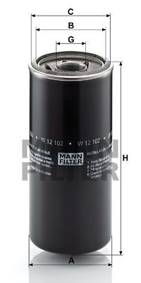 Фильтр масляный двигателя W 12 102 MANN FILTER