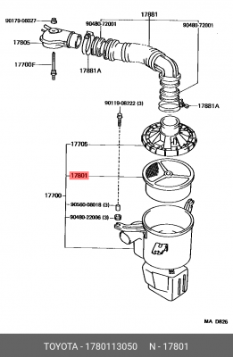 Фильтр воздушный 17801-13050 TOYOTA