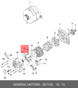 Мост диодный генератора 267100 DAEWOO