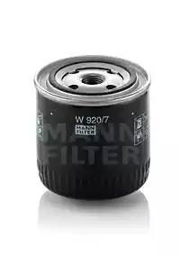 Фильтр масляный двигателя W 920-7 MANN FILTER