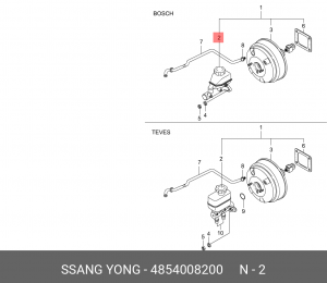 Цилиндр тормозной главный 4854008200 SSANG YONG