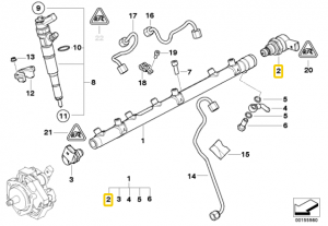 Регулятор давления подачи топлива 13 53 7 788 685 BMW