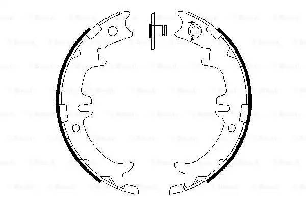 Колодки тормозные барабанные 0 986 487 615 BOSCH
