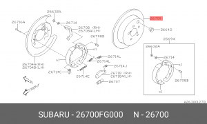 Диск тормозной 26700-FG000 SUBARU