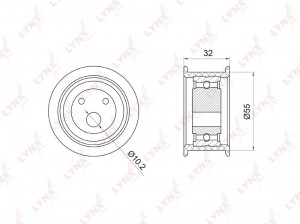Ролик ремня ГРМ PB-1026 LYNXAUTO