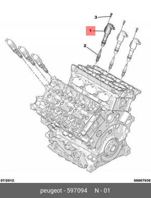 Катушка зажигания 5970 94 CITROEN