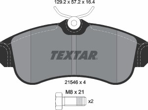 Колодки тормозные дисковые 2154601 TEXTAR
