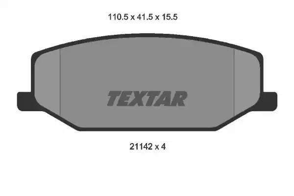 Колодки тормозные дисковые 2114202 TEXTAR