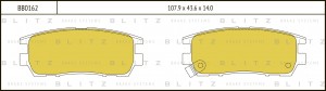 Колодки тормозные дисковые BB0162 BLITZ