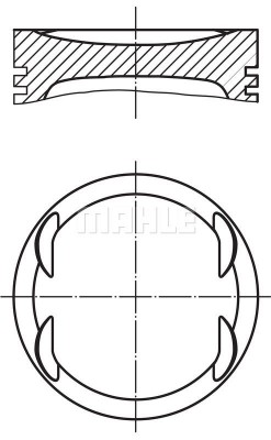 Поршень ДВС 004 08 00 MAHLE