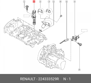 Катушка зажигания 224333529R RENAULT