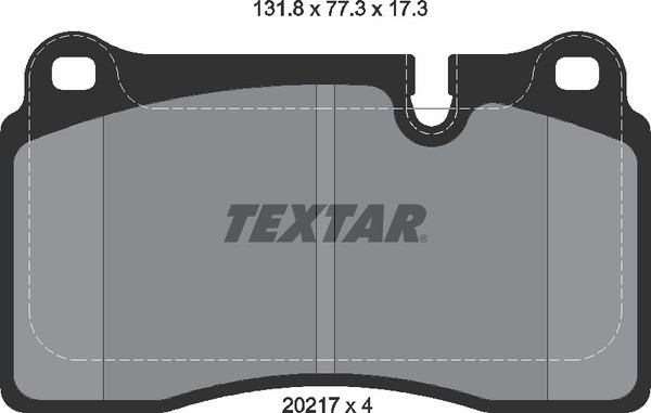 Колодки тормозные дисковые 2021701 TEXTAR