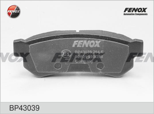 КОЛОДКИ ТОРМОЗНЫЕ ДИСКОВЫЕ ЗАДНИЕ BP43039 FENOX