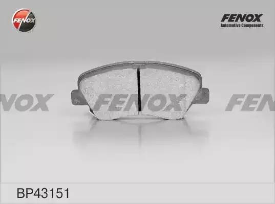 КОЛОДКИ ТОРМОЗНЫЕ ДИСКОВЫЕ ПЕРЕДНИЕ BP43151 FENOX