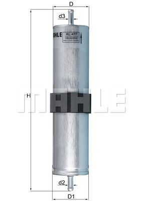 Фильтр топливный KL 205 MAHLE