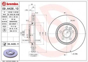 Диск тормозной 09.A426.11 BREMBO