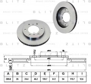 Диск тормозной BS0169 BLITZ