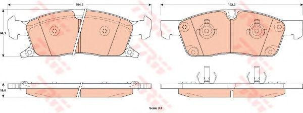 Колодки тормозные дисковые GDB4603 TRW